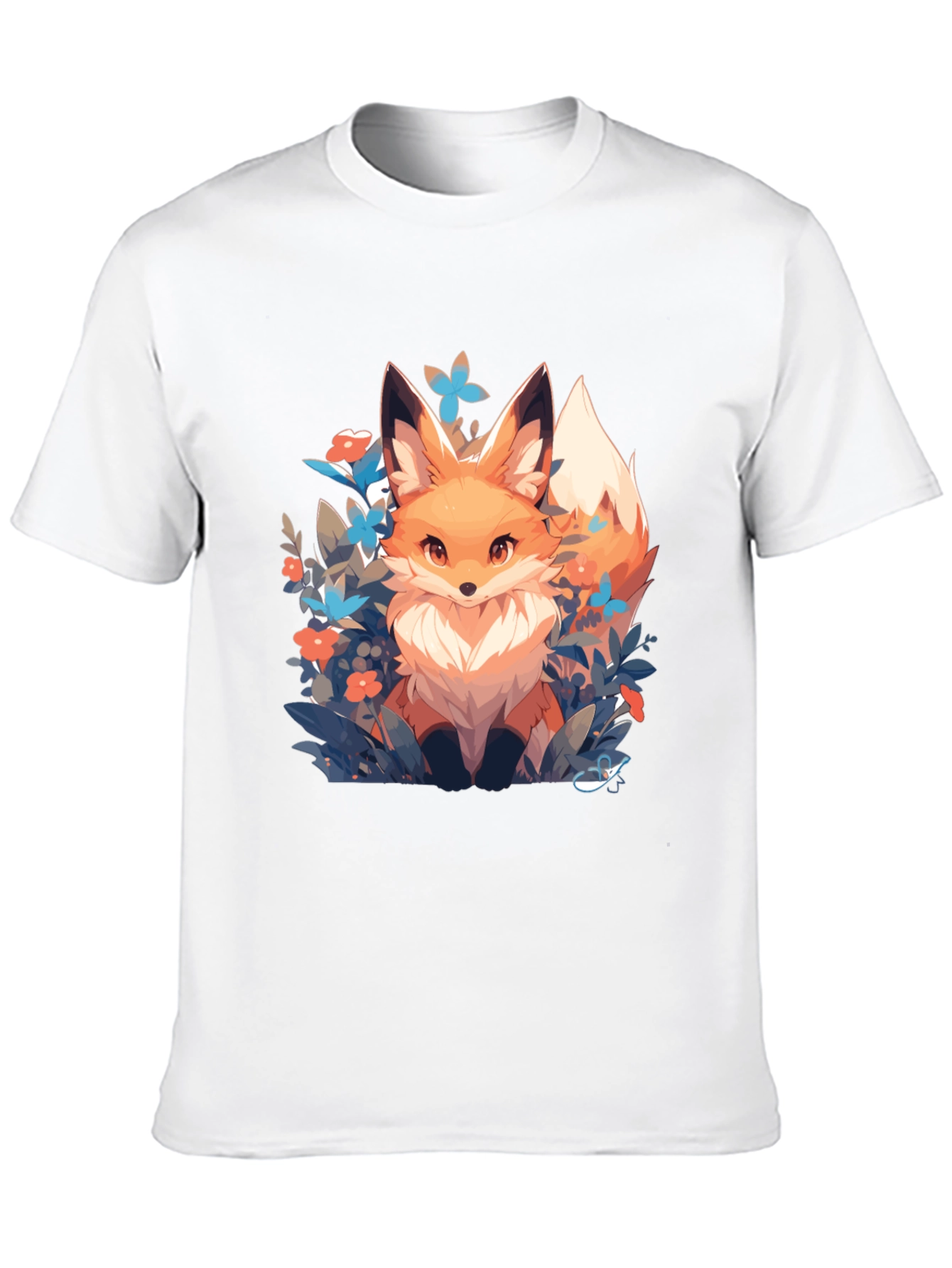 Fox in Flowers Graphic Tee
