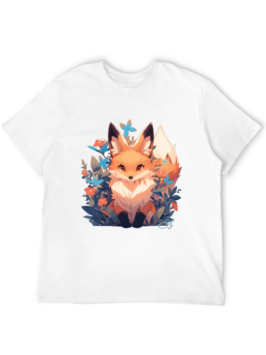 Fox in Flowers Graphic Tee