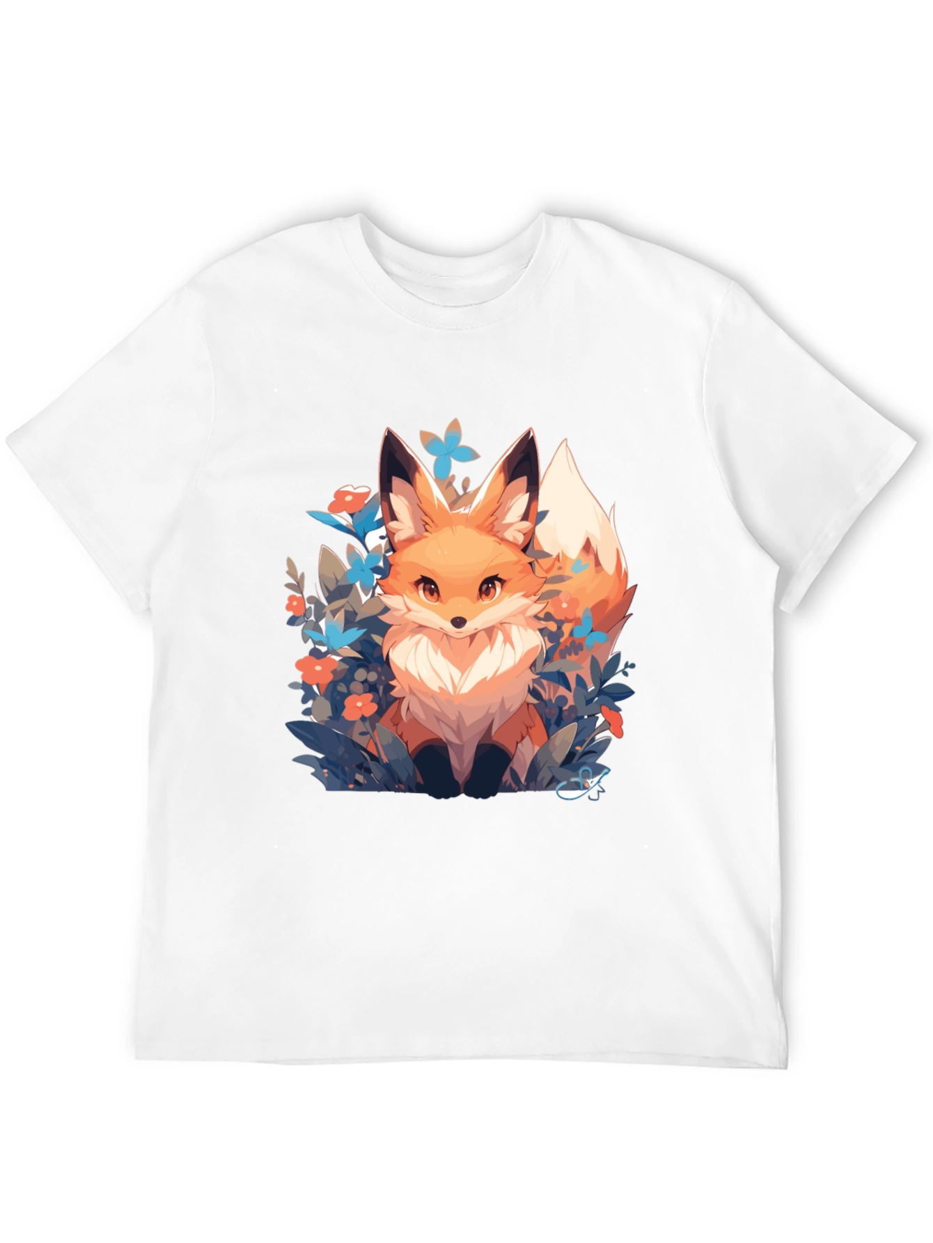 Fox in Flowers Graphic Tee