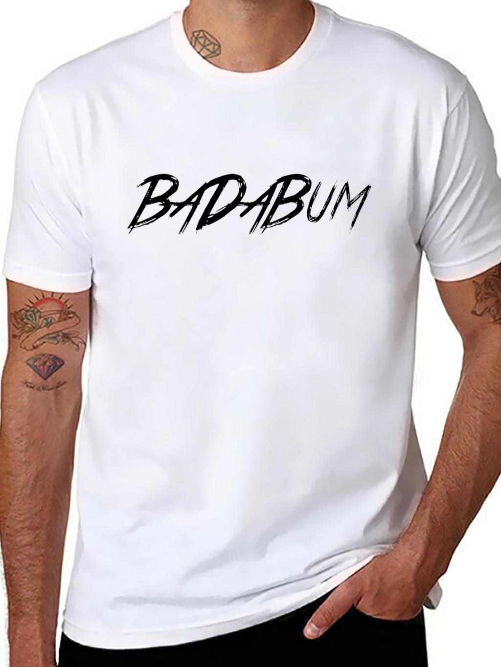 Black BADABUM Graphic Tee