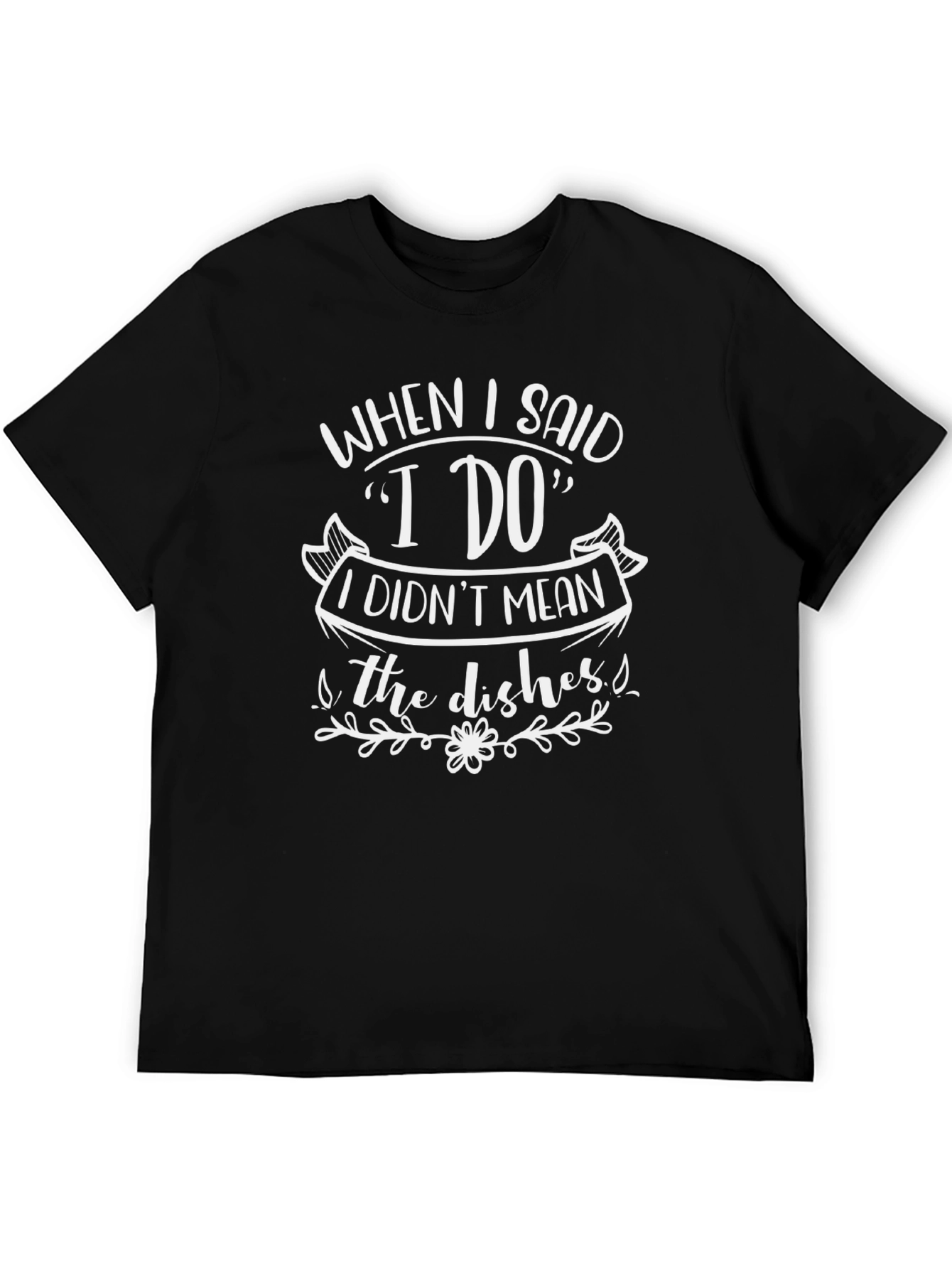 Funny I Do Dish Duty Black Graphic Tee