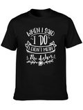 Funny I Do Dish Duty Black Graphic Tee