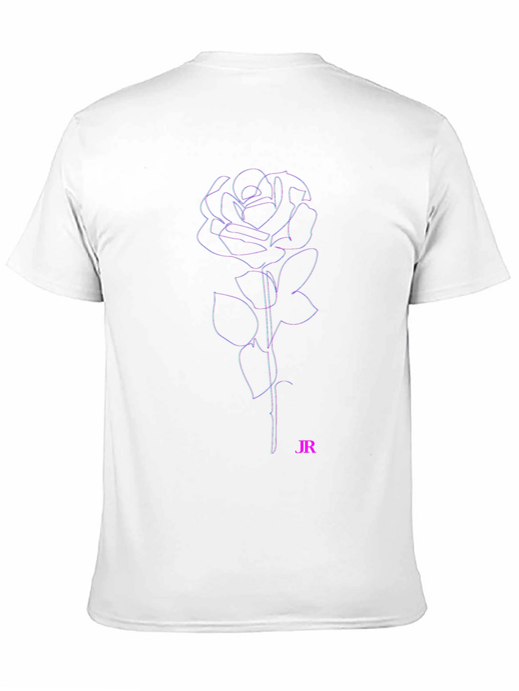 Rose Outline T-Shirt - Black