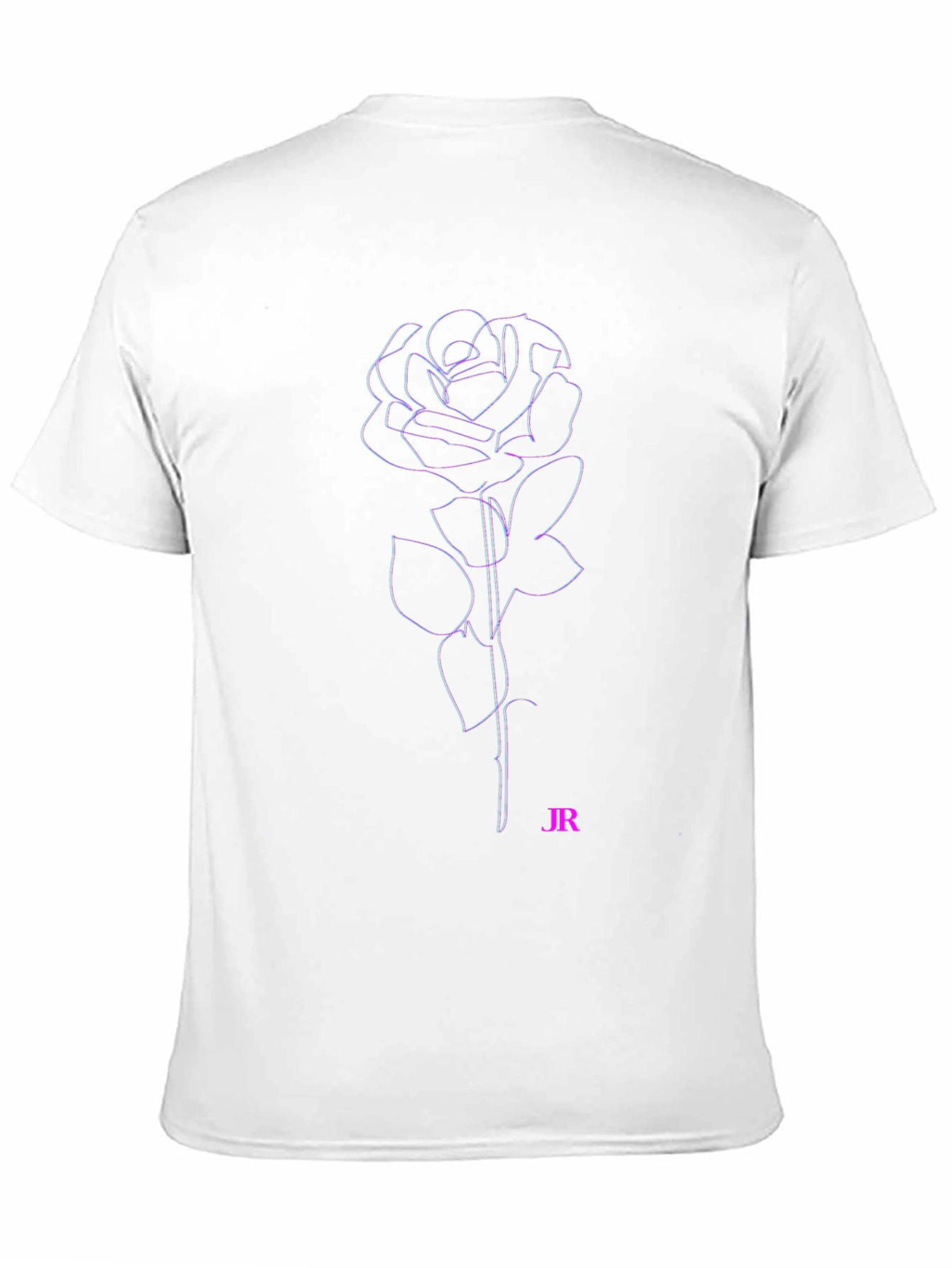 Rose Outline T-Shirt - Black