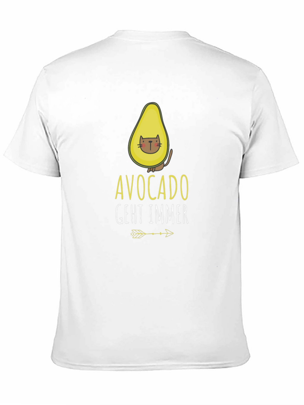 Avocado Cat Graphic Tee - Funny Casual Shirt