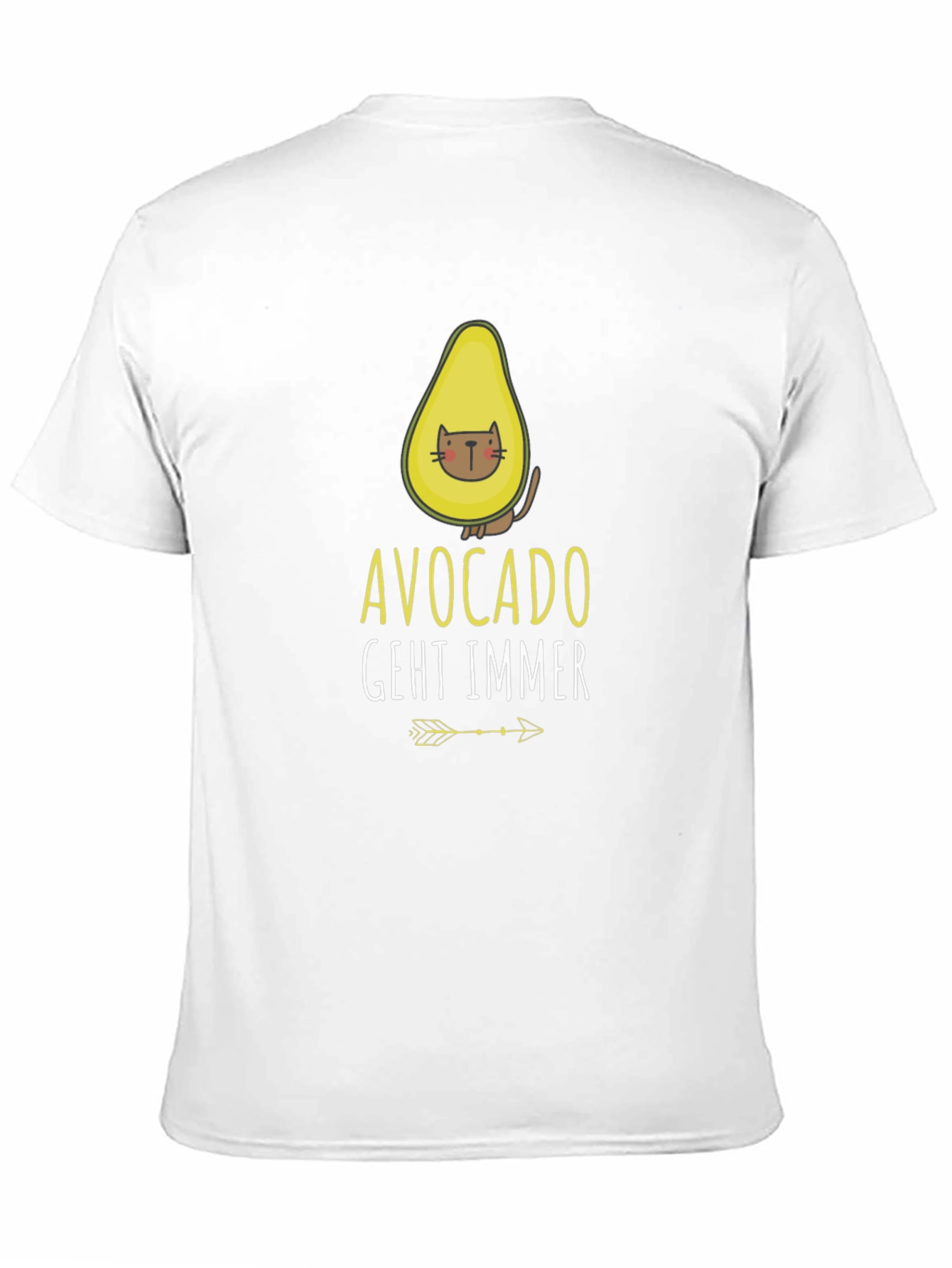 Avocado Cat Graphic Tee - Funny Casual Shirt