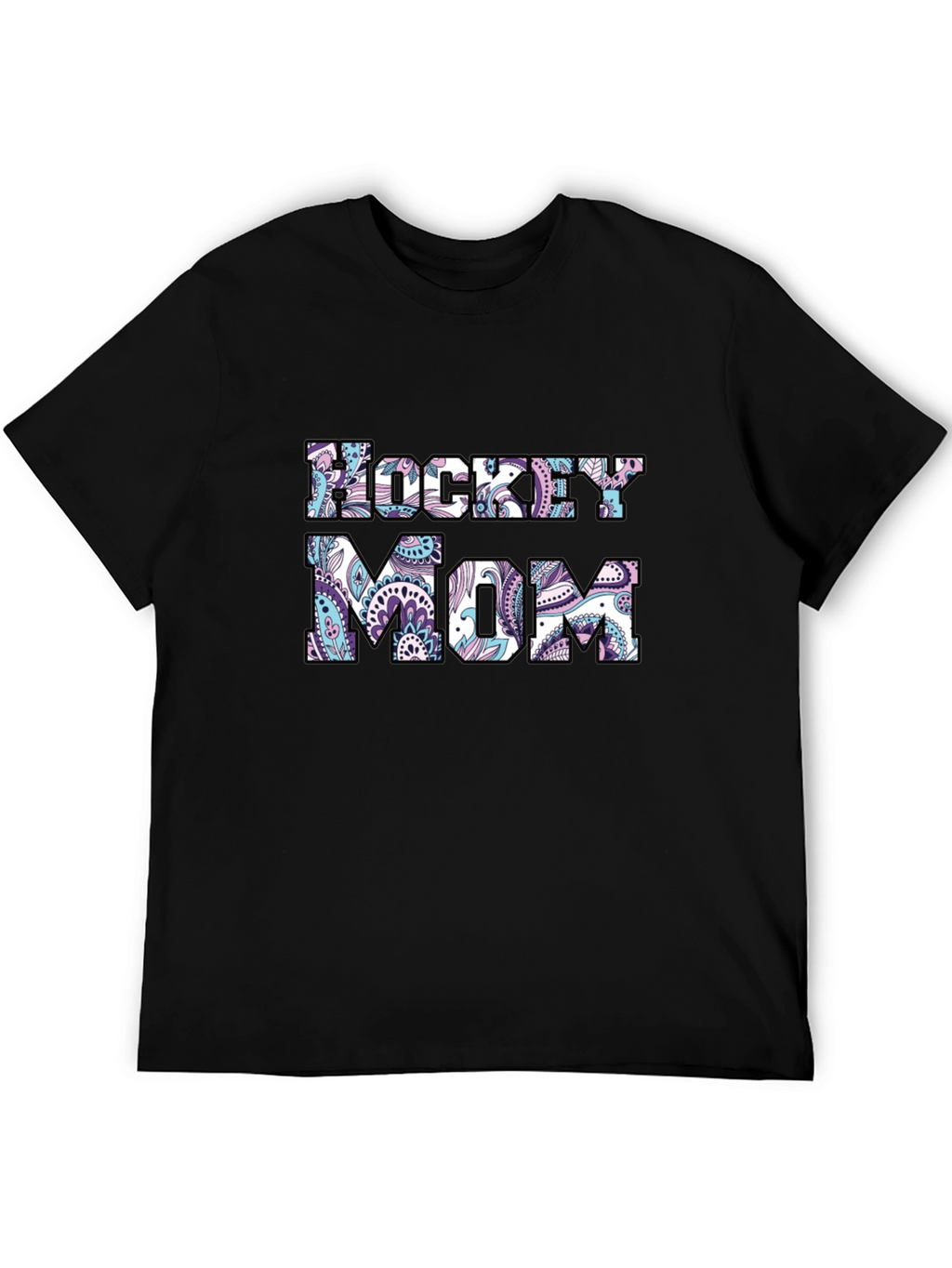 Hockey Mom Paisley Graphic T-Shirt
