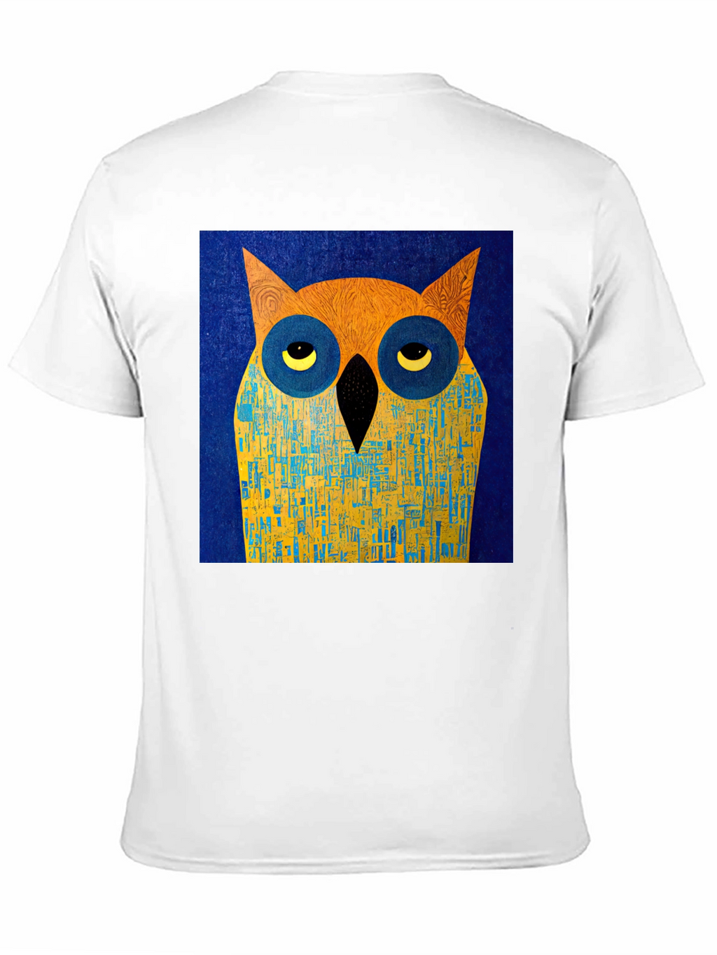 Abstract Owl Graphic Black T-Shirt