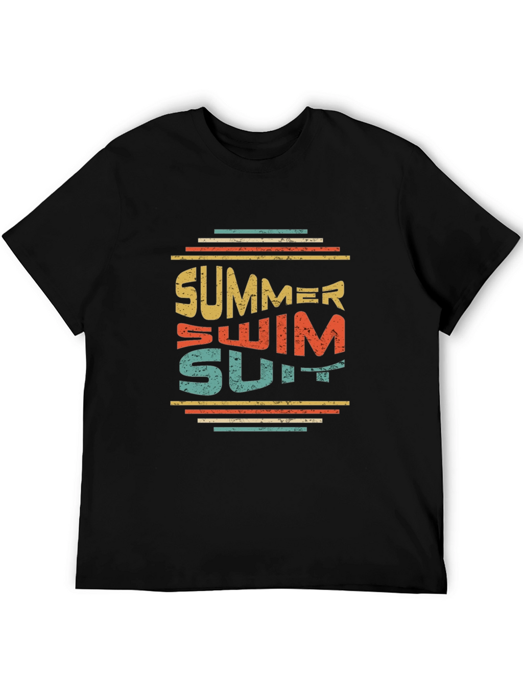 Summer Swimsuit Graphic Tee - Retro Style