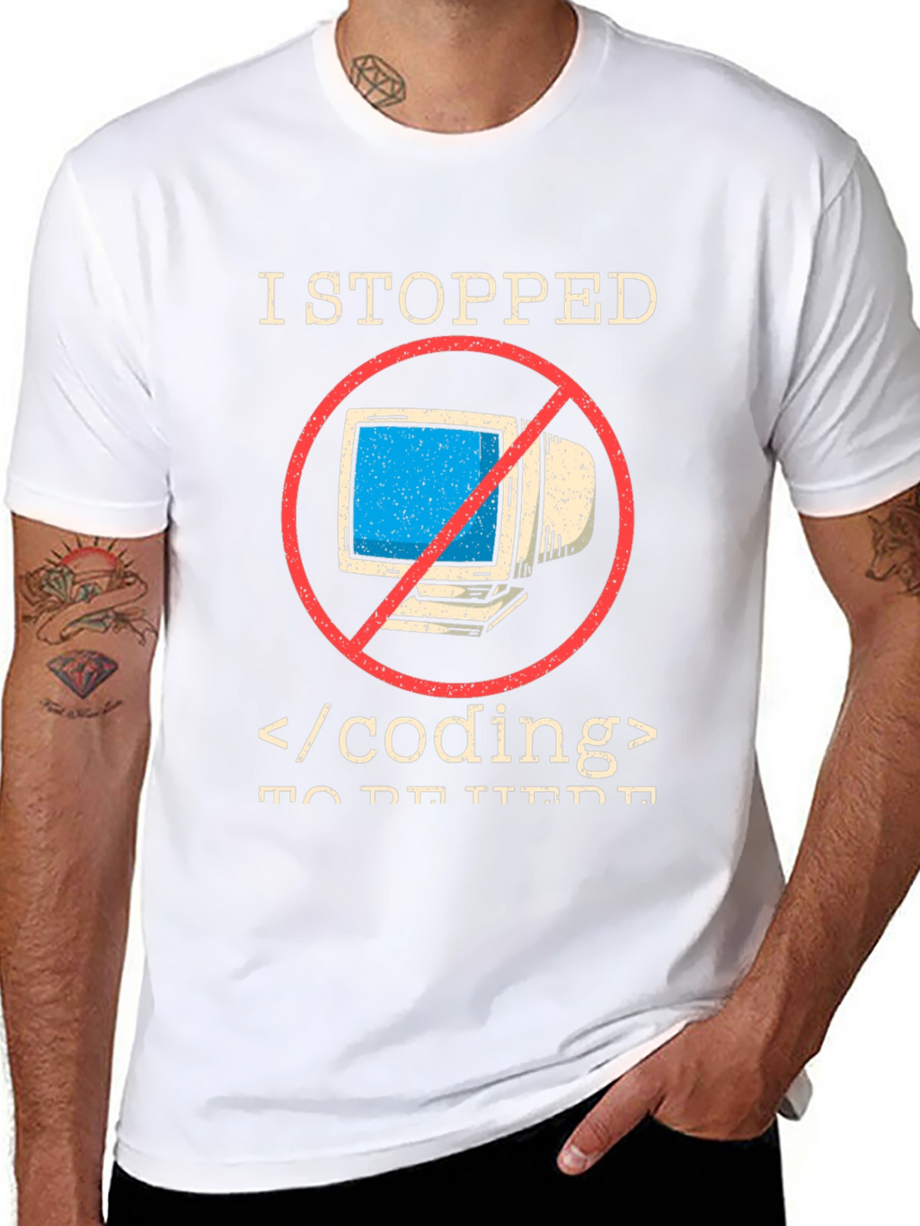 I Stopped Coding T-Shirt - Funny Programmer Tee