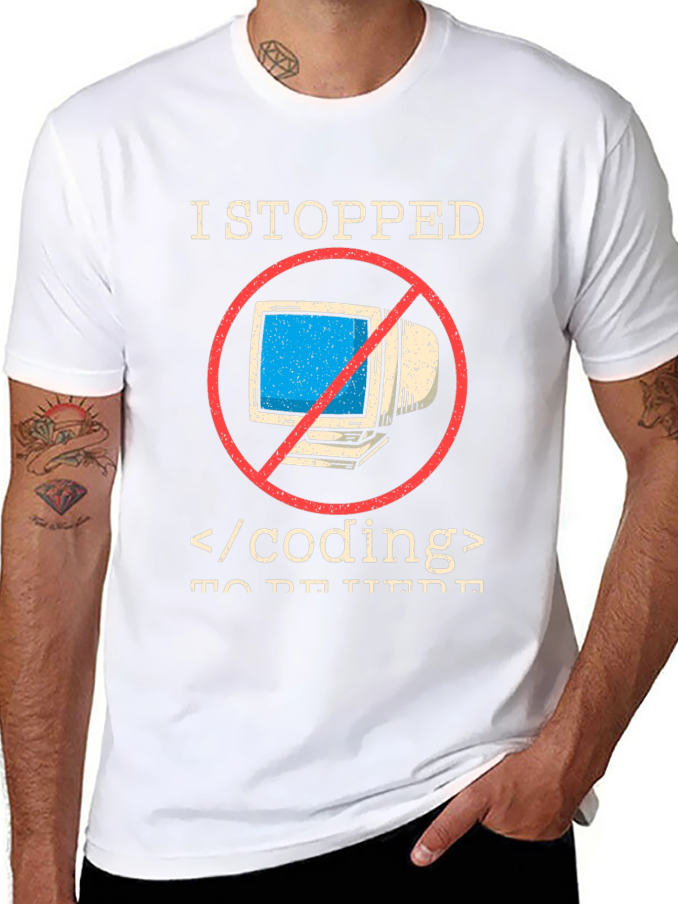 I Stopped Coding T-Shirt - Funny Programmer Tee