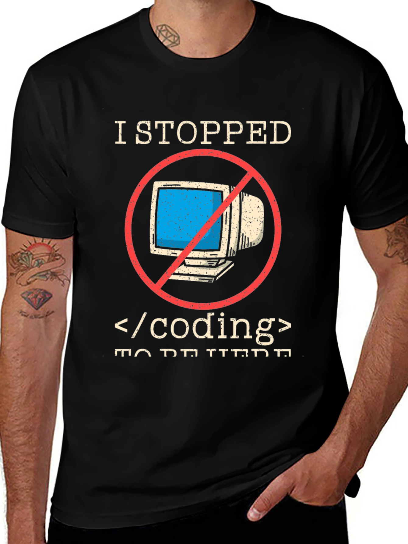 I Stopped Coding T-Shirt - Funny Programmer Tee