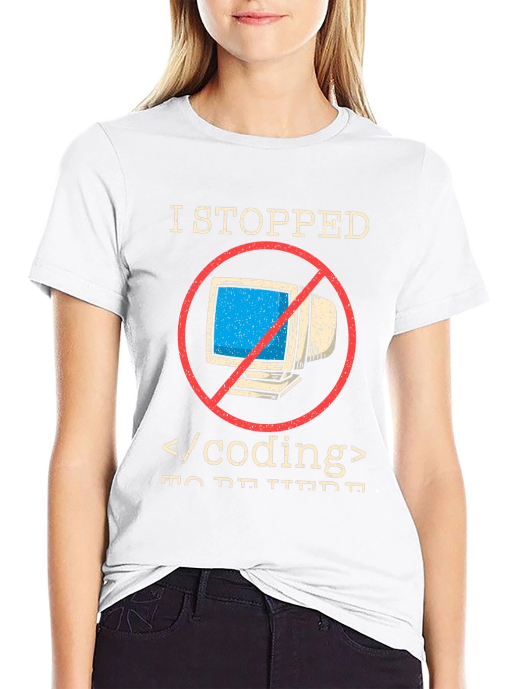 I Stopped Coding T-Shirt - Funny Programmer Tee