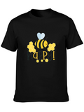 Happy Bee Graphic Tee - Black