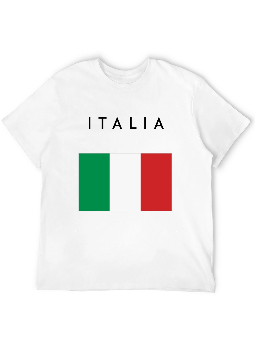 Italy Flag Graphic T-Shirt - Black Casual Tee