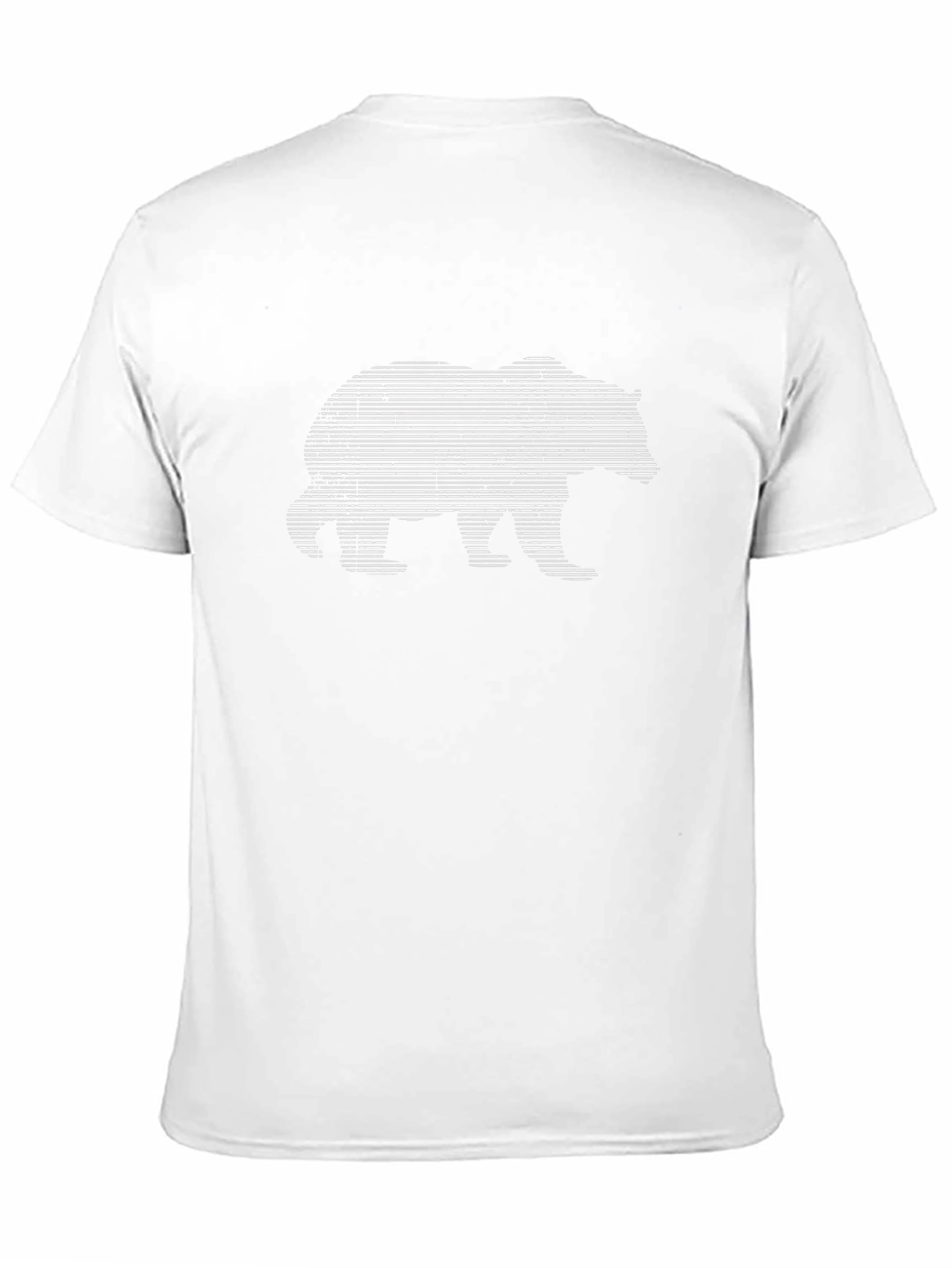 Bear Graphic Tee - Horizontal Line Art Design