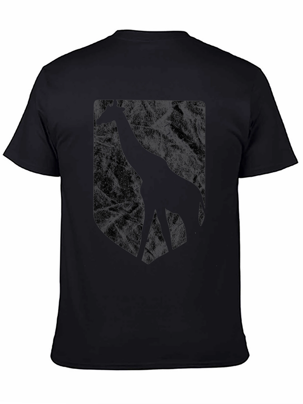 Giraffe Silhouette Graphic Tee - Black T-Shirt