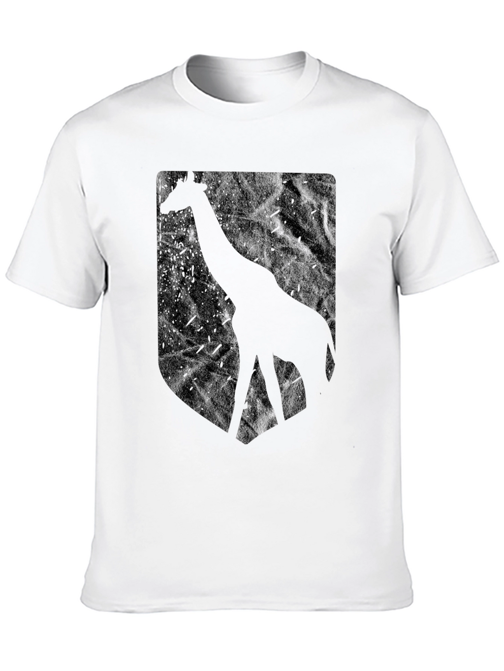 Giraffe Silhouette Graphic Tee - Black T-Shirt