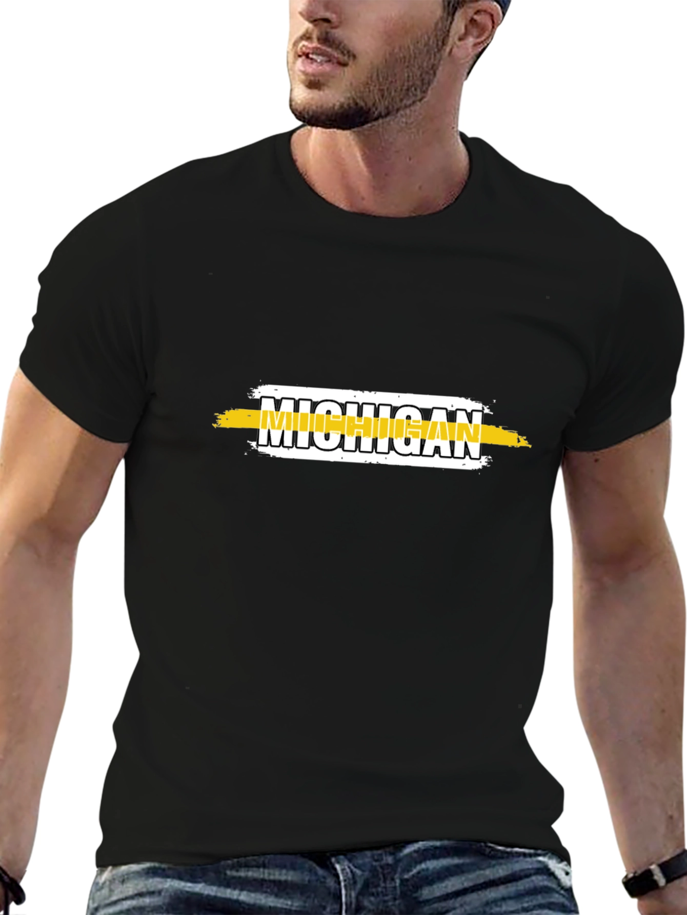 Michigan Graphic T-Shirt - Black Tee