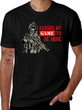 I Paused My Game Black Graphic T-Shirt