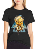 Golden Warrior Graphic Black T-Shirt