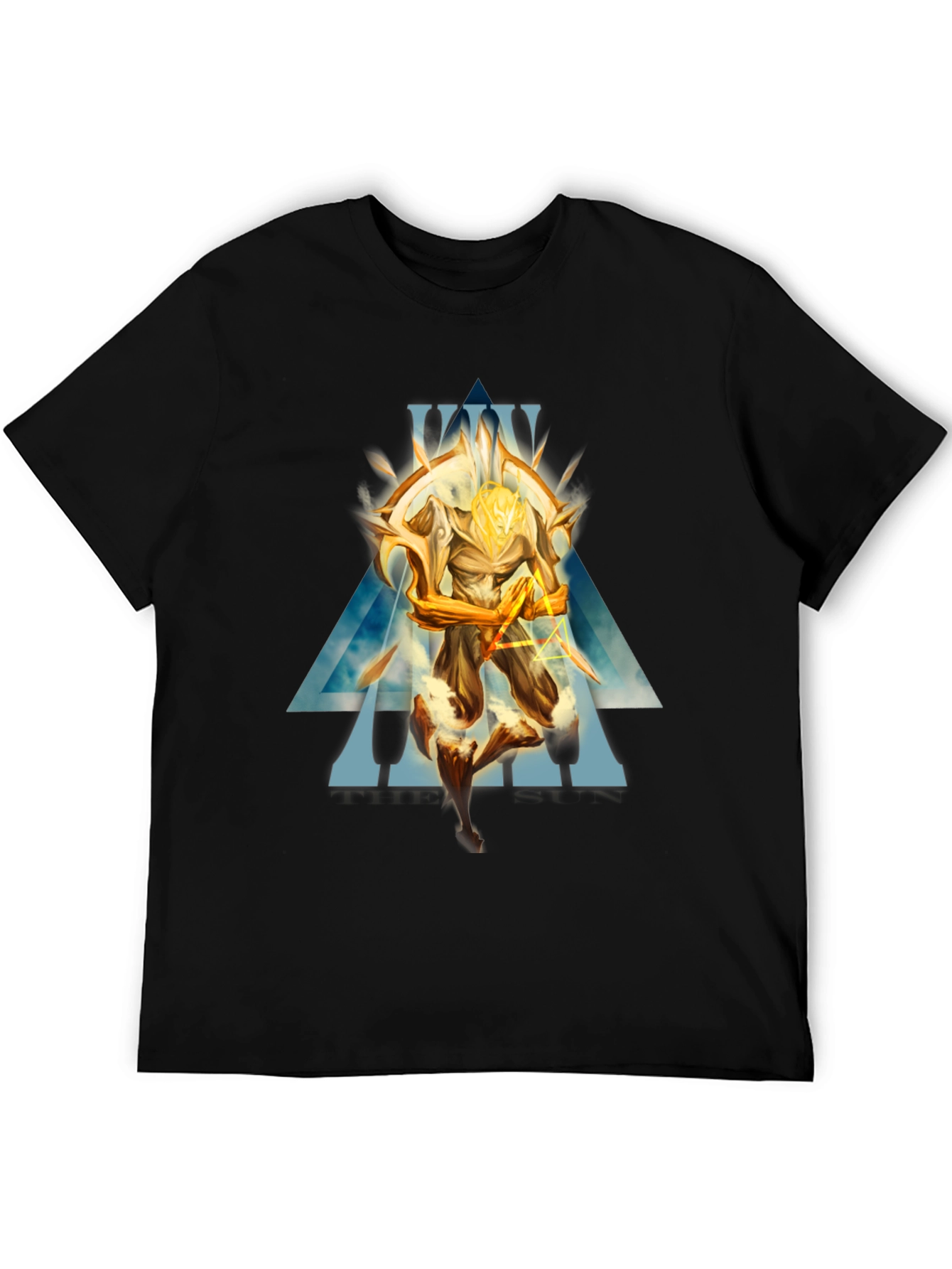 Golden Warrior Graphic Black T-Shirt