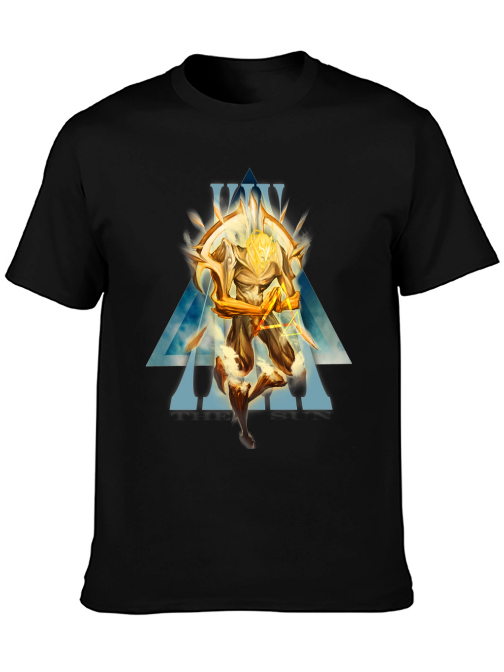 Golden Warrior Graphic Black T-Shirt