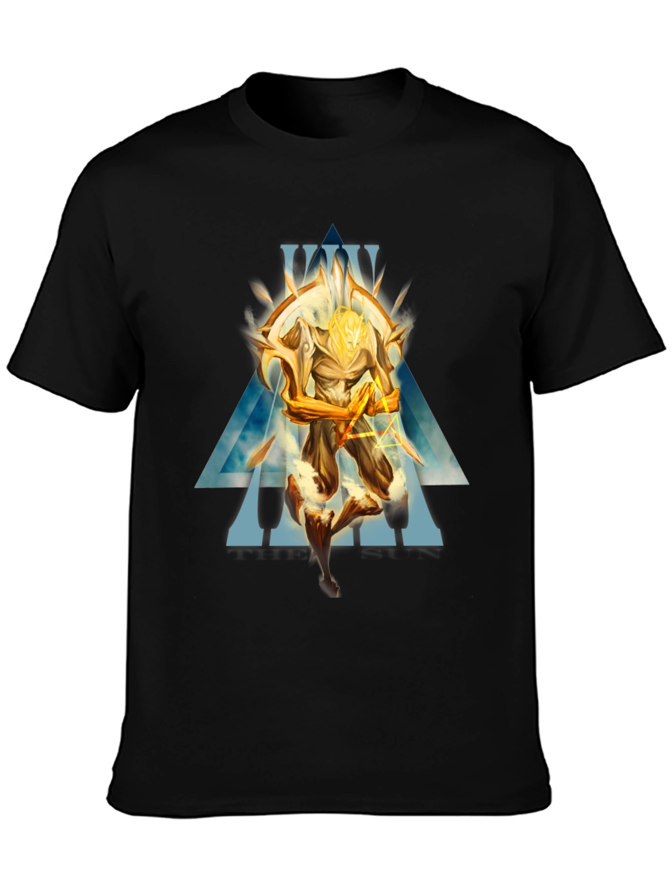 Golden Warrior Graphic Black T-Shirt