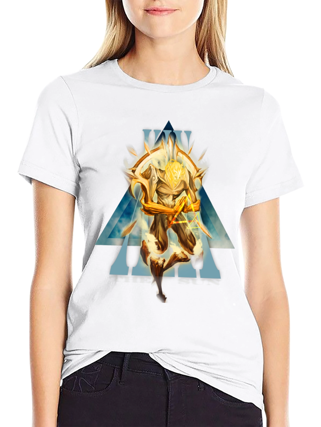 Golden Warrior Graphic Black T-Shirt
