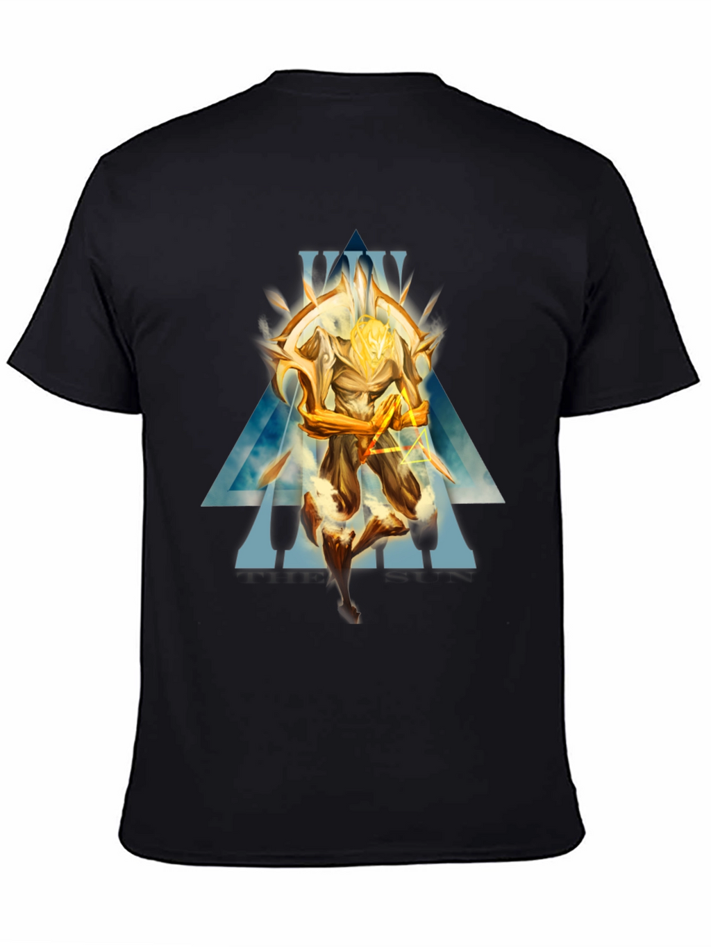 Golden Warrior Graphic Black T-Shirt