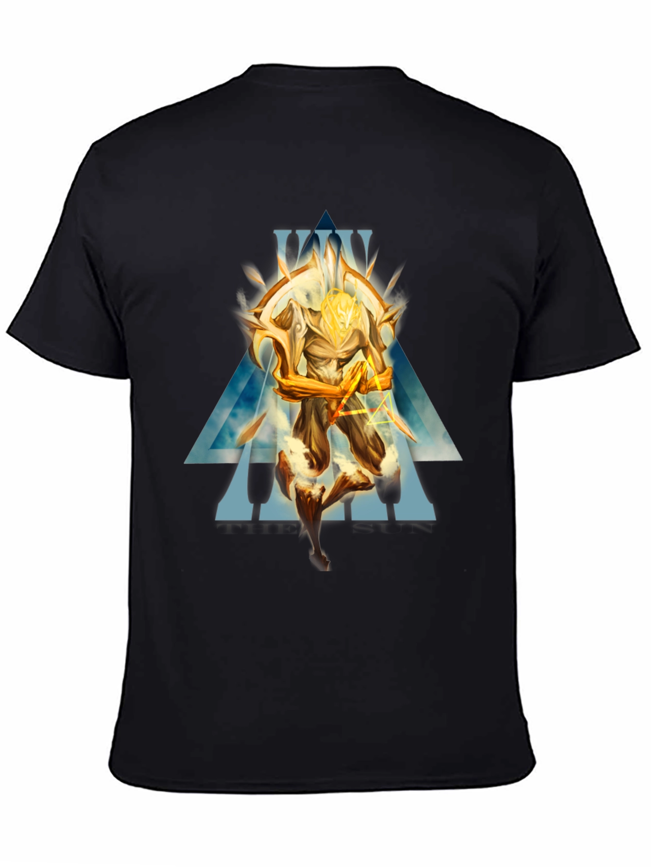 Golden Warrior Graphic Black T-Shirt