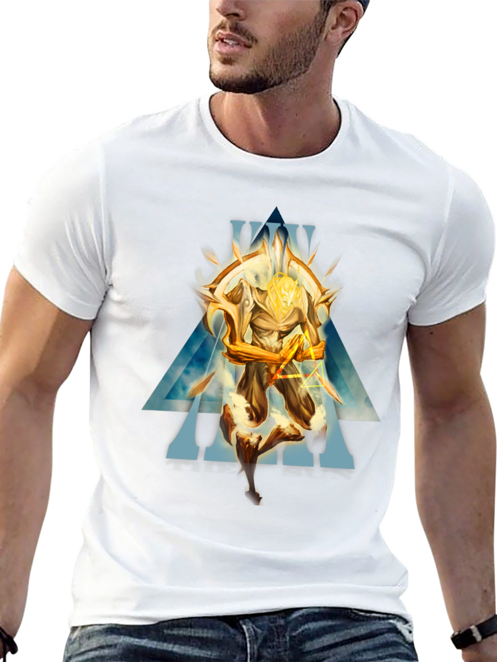 Golden Warrior Graphic Black T-Shirt