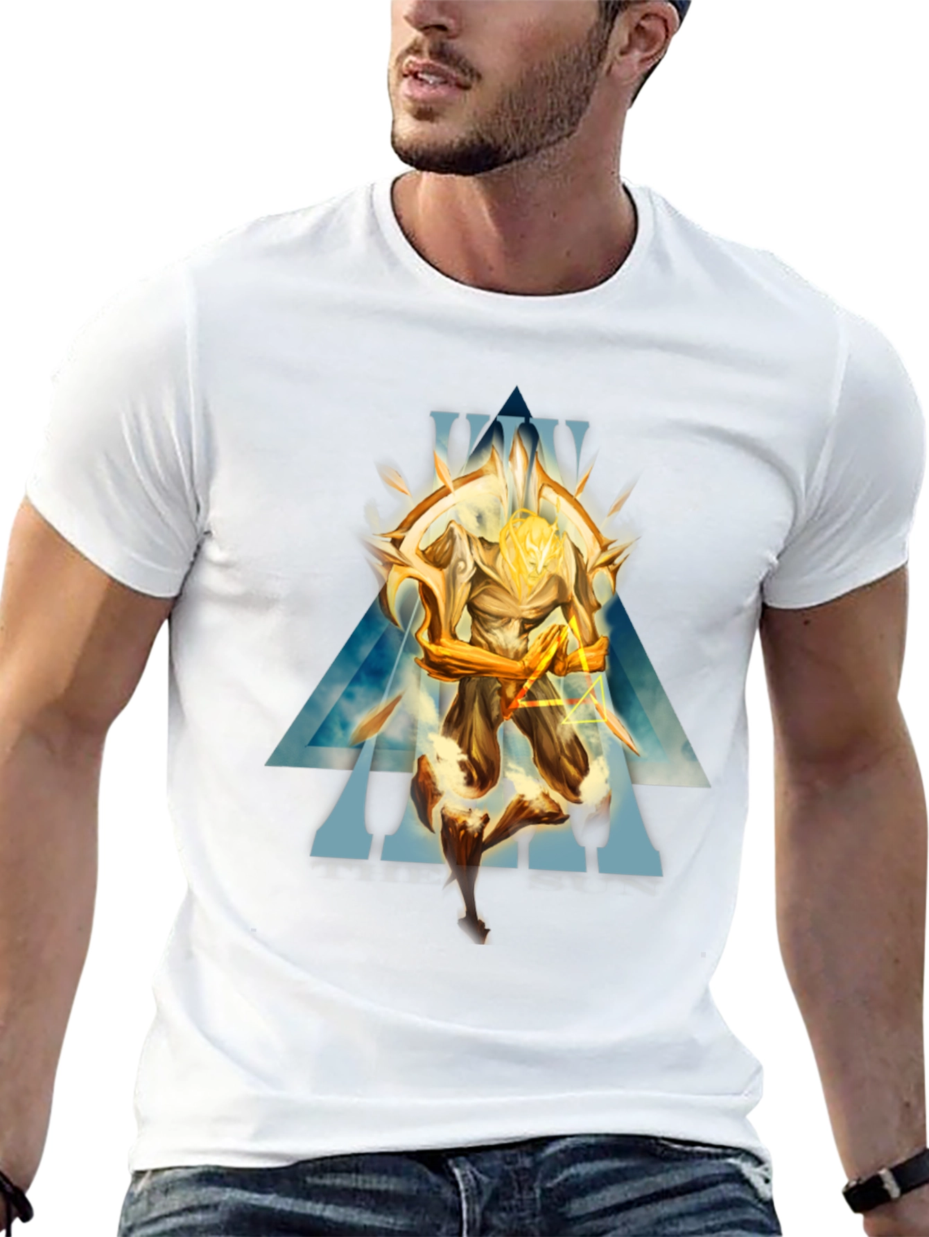 Golden Warrior Graphic Black T-Shirt