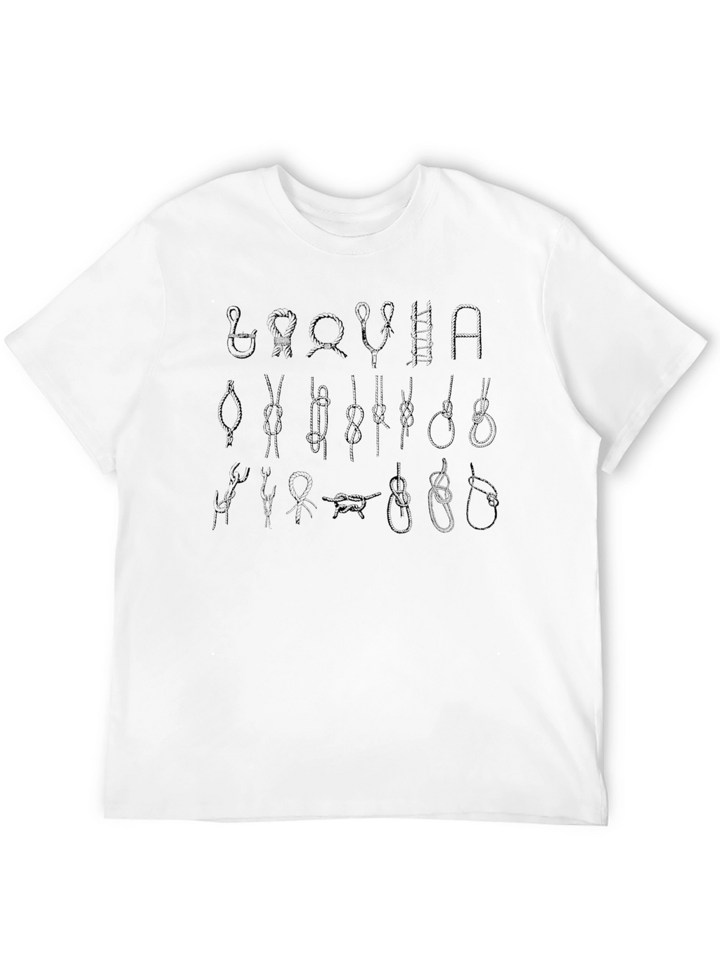 Knot Guide T-Shirt - Nautical Knots Diagram