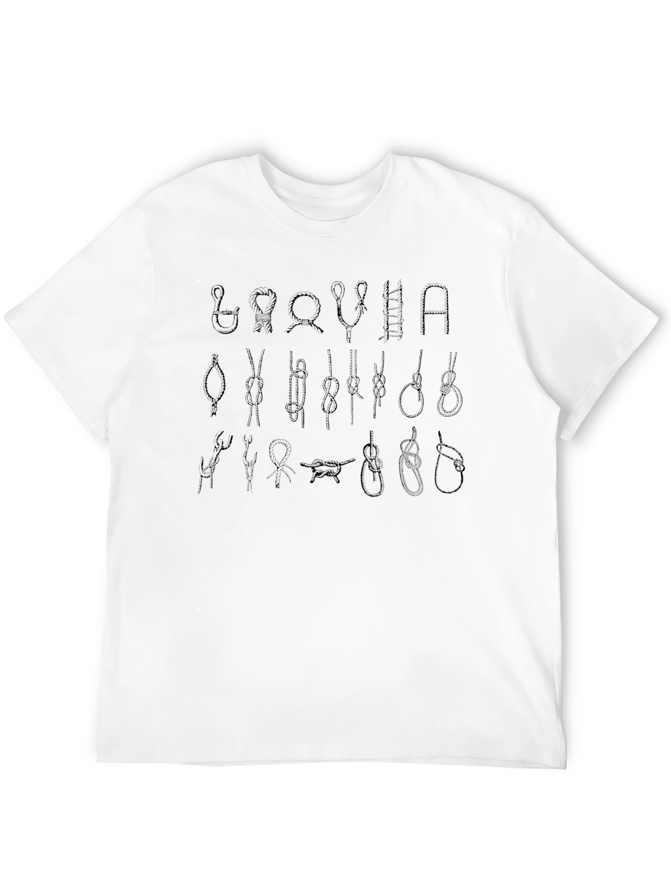Knot Guide T-Shirt - Nautical Knots Diagram