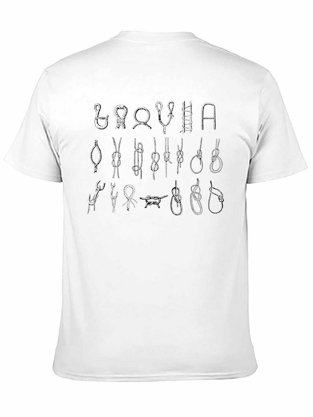Knot Guide T-Shirt - Nautical Knots Diagram
