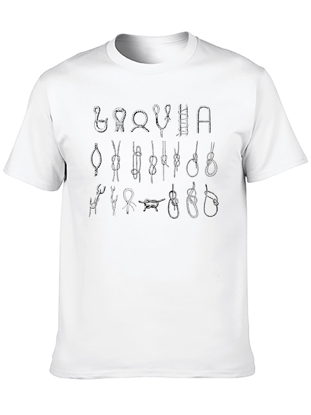 Knot Guide T-Shirt - Nautical Knots Diagram