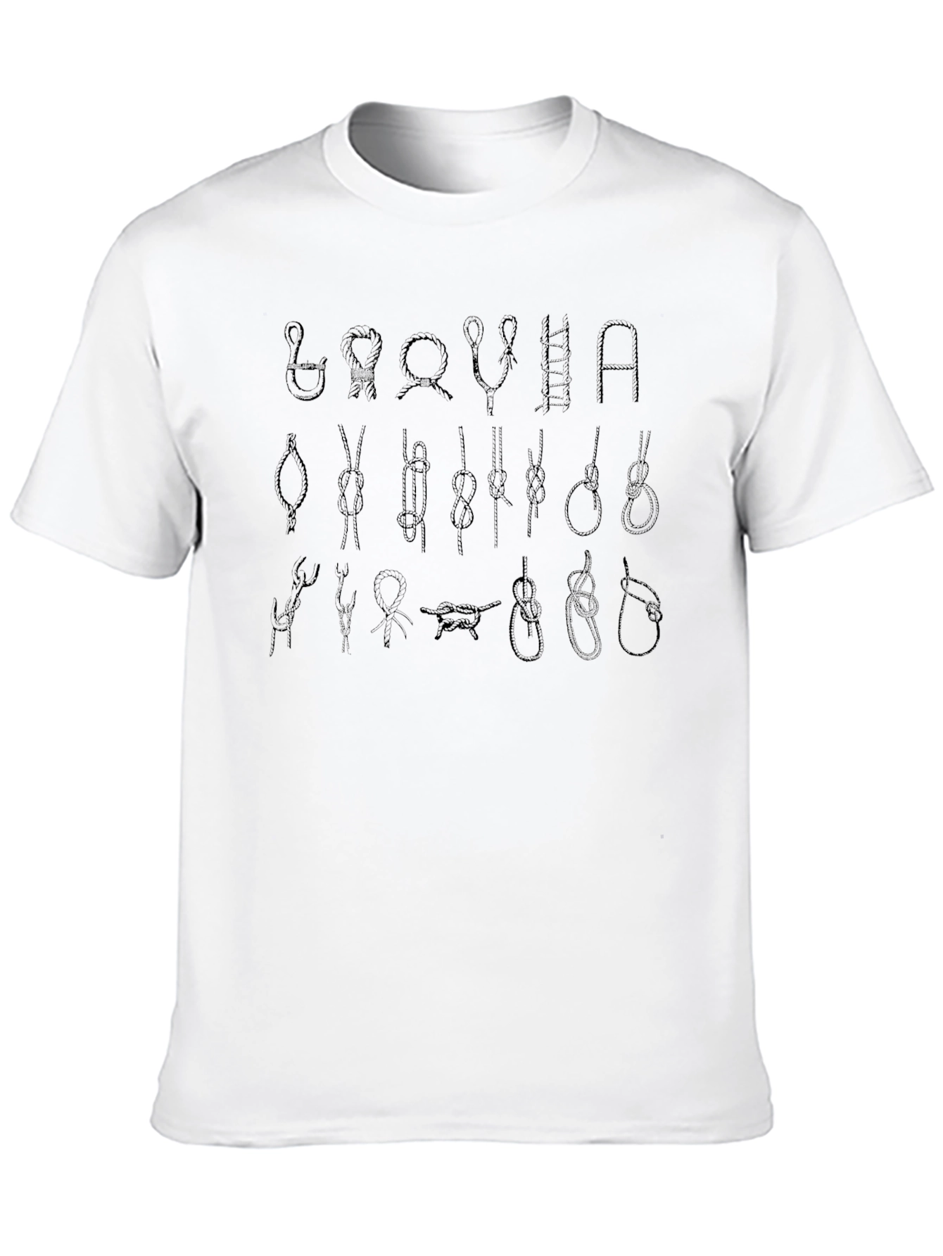 Knot Guide T-Shirt - Nautical Knots Diagram