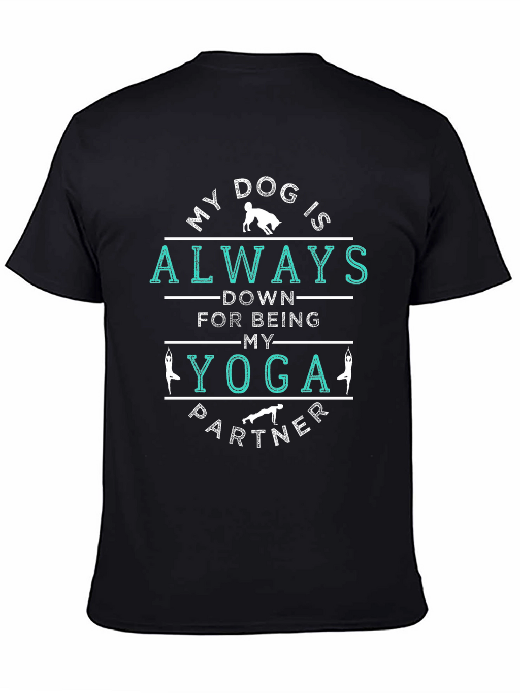 Yoga Partner Dog T-Shirt - Unisex Black Tee