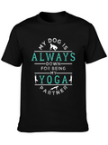 Yoga Partner Dog T-Shirt - Unisex Black Tee