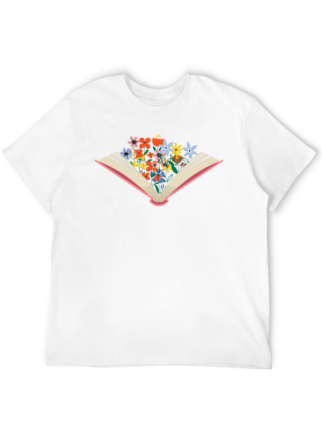 Floral Bookworm T-Shirt - Unisex Black Tee
