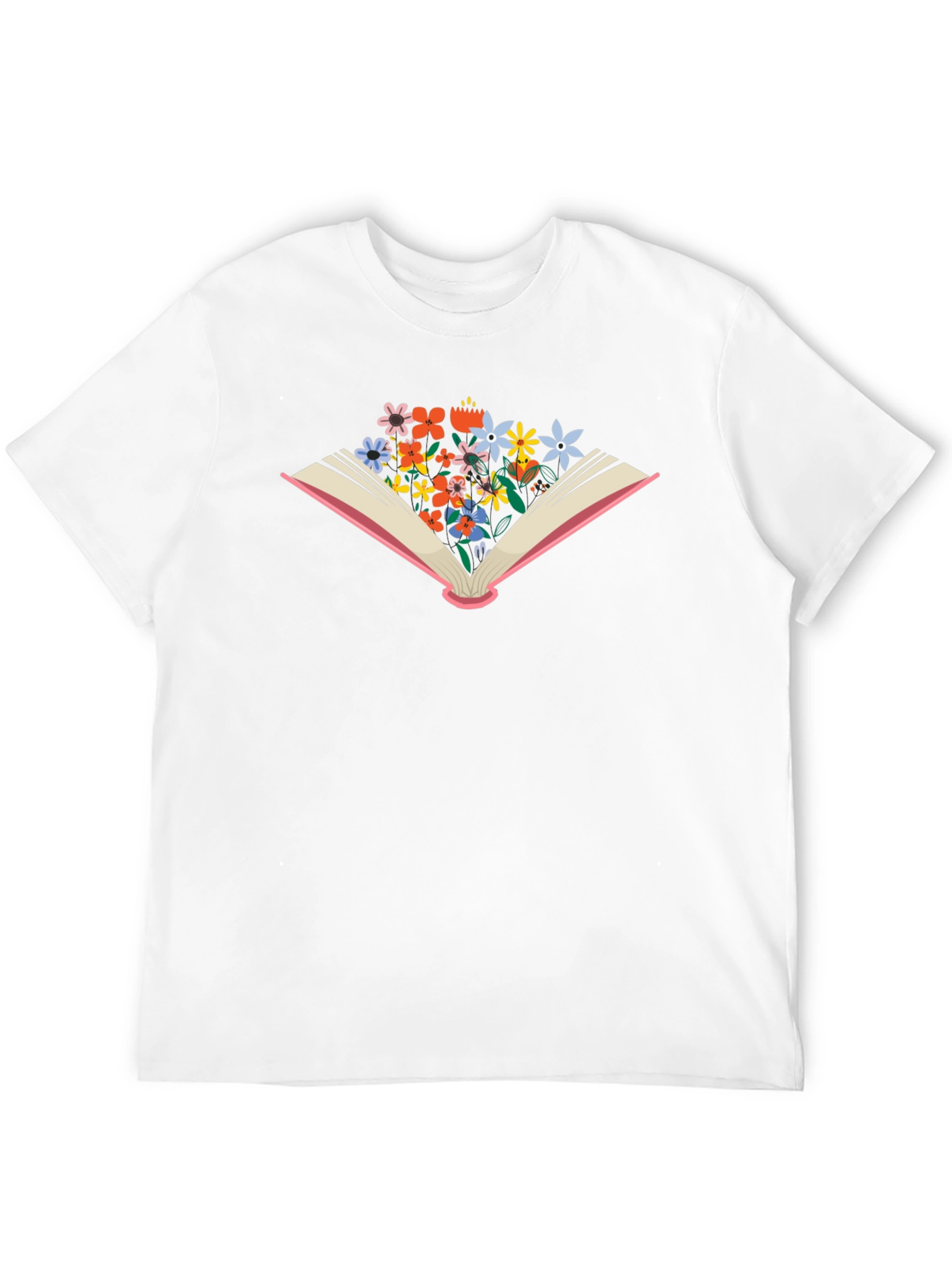 Floral Bookworm T-Shirt - Unisex Black Tee