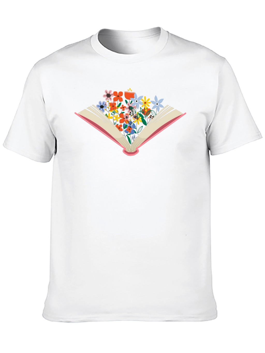Floral Bookworm T-Shirt - Unisex Black Tee