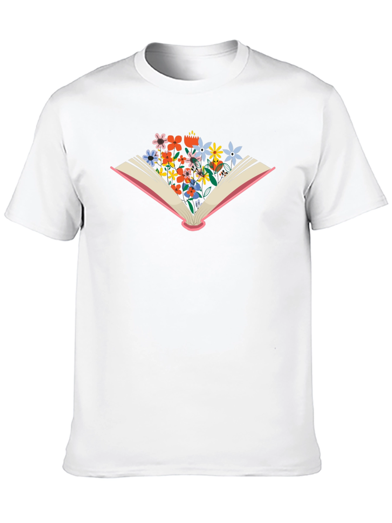 Floral Bookworm T-Shirt - Unisex Black Tee