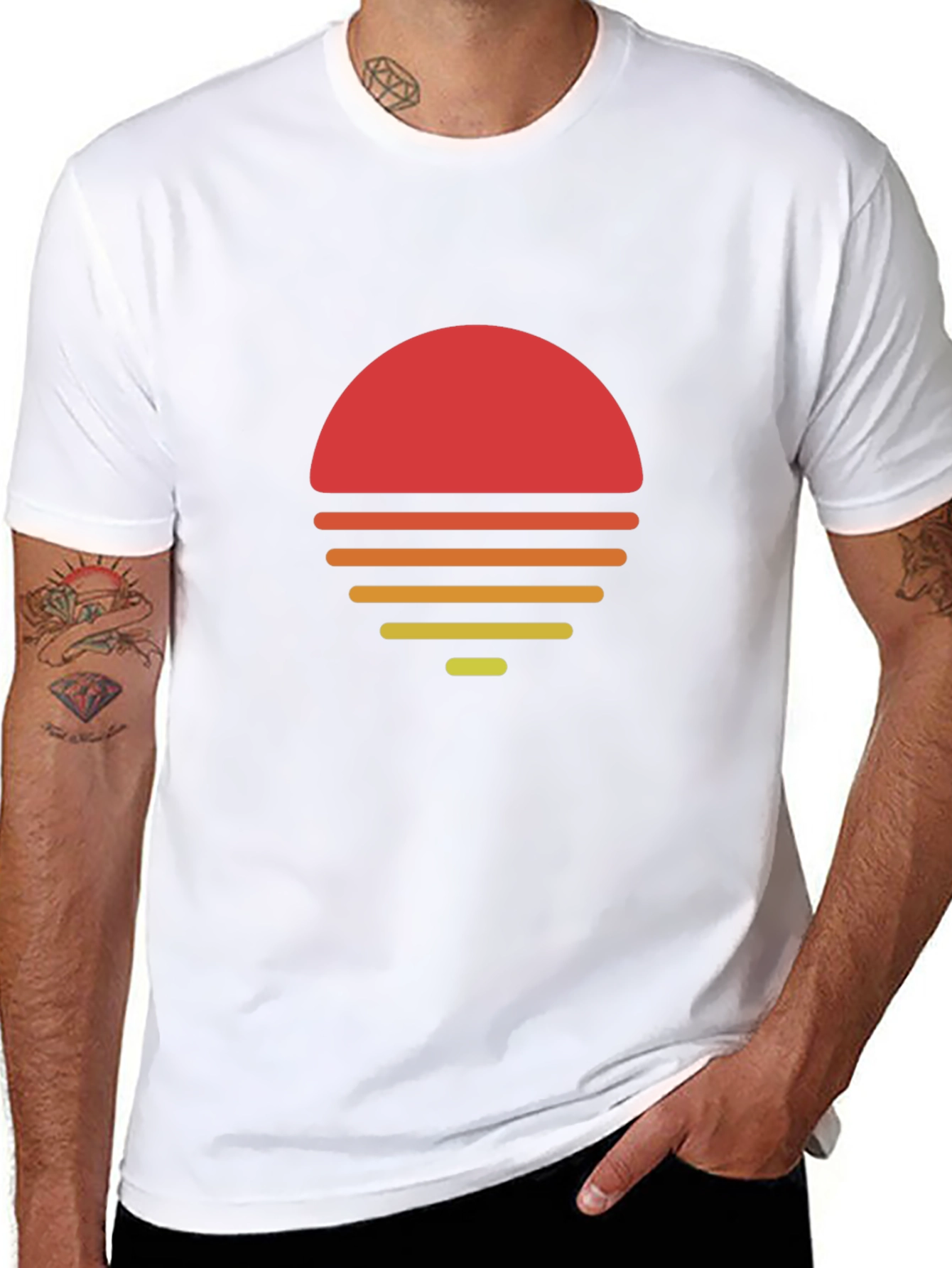 Retro Sunset Graphic Tee - Stylish Comfort