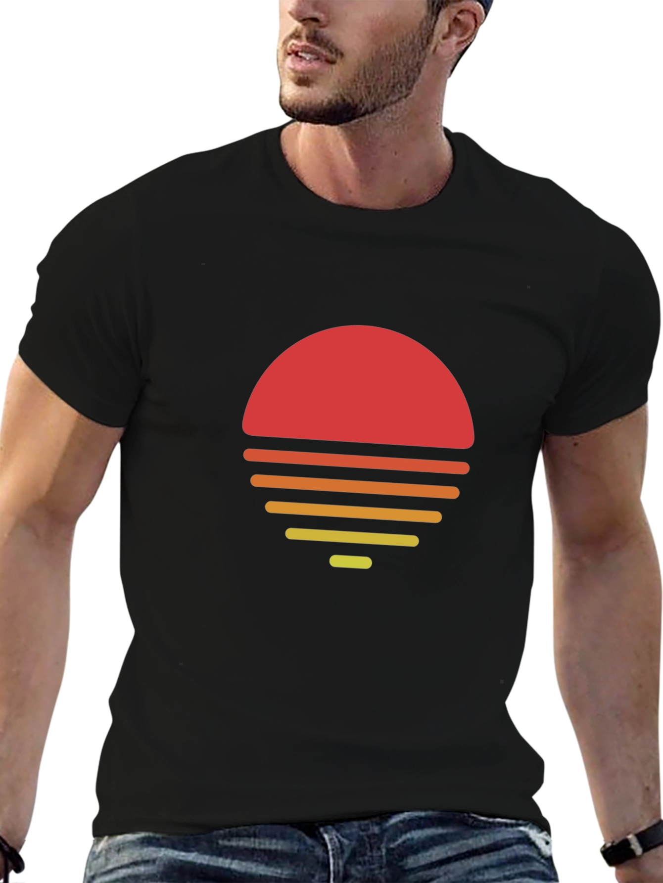 Retro Sunset Graphic Tee - Stylish Comfort