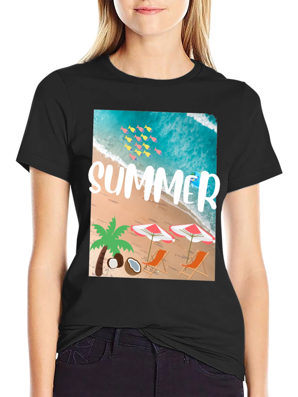Summer Beach Graphic T-Shirt