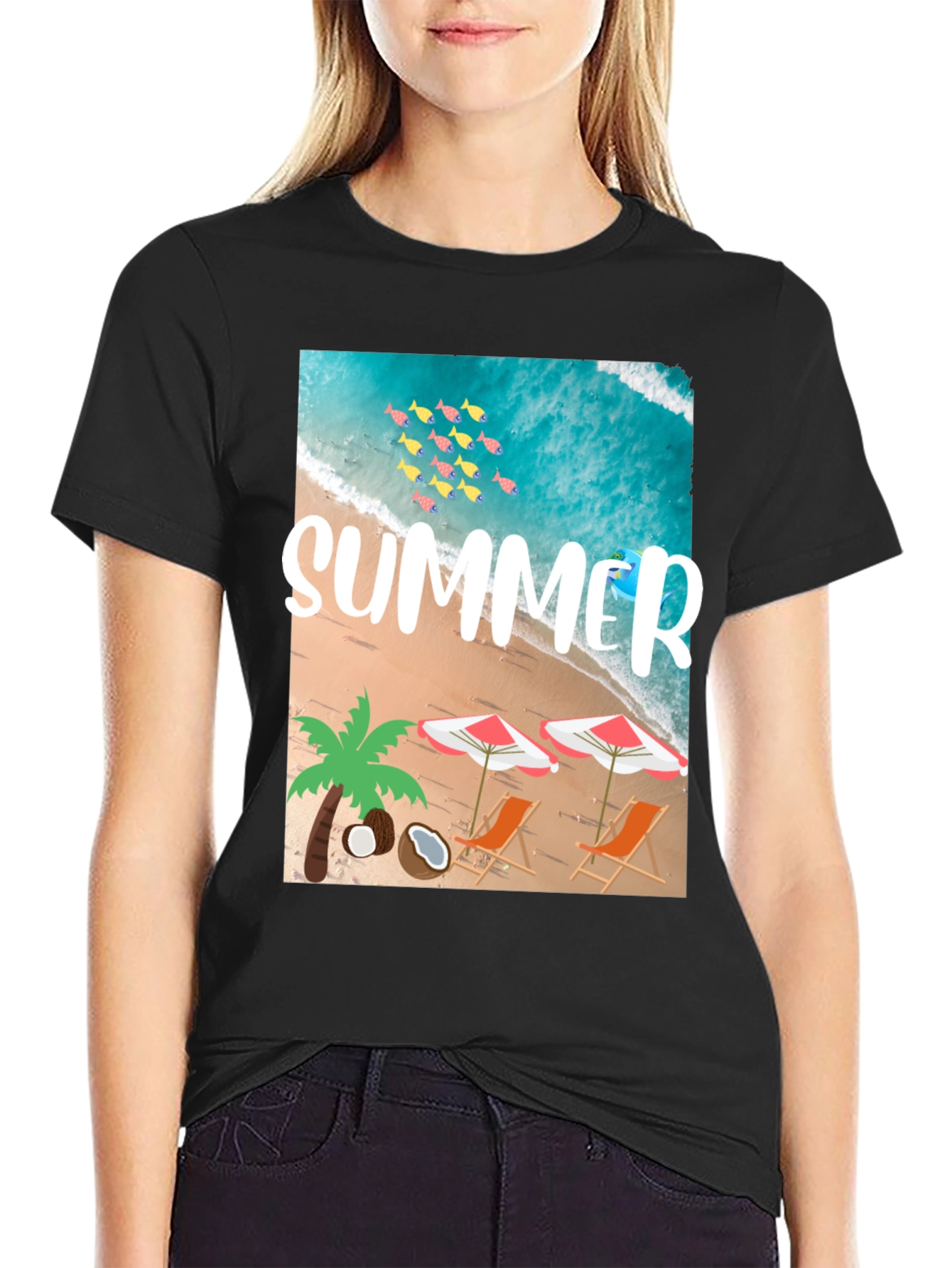 Summer Beach Graphic T-Shirt