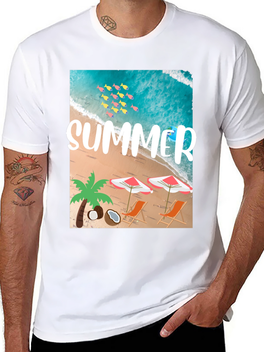 Summer Beach Graphic T-Shirt