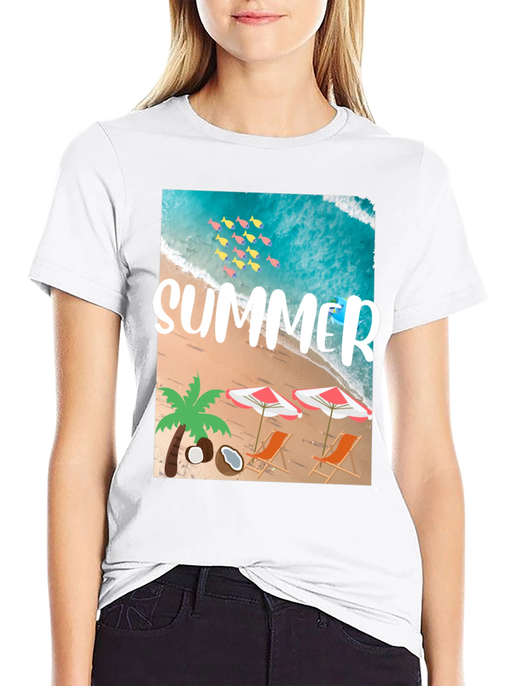 Summer Beach Graphic T-Shirt